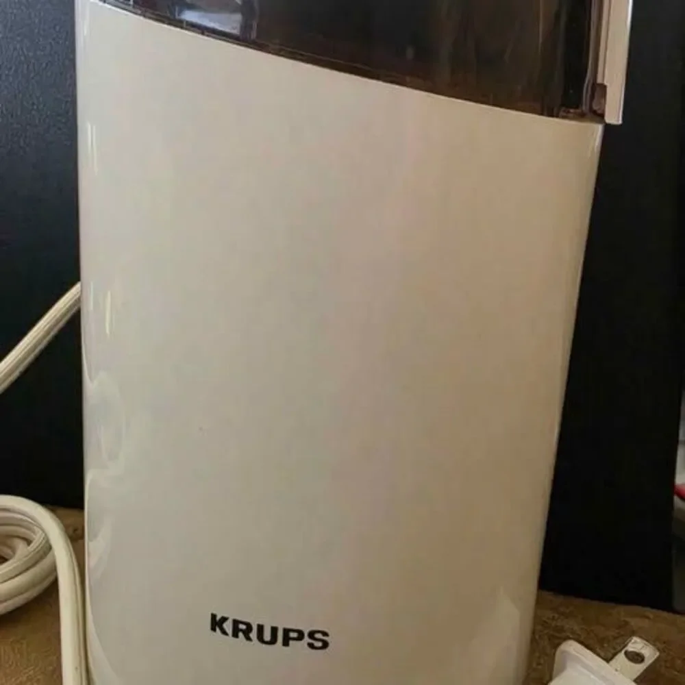Vintage Krups Fast-Touch Coffee Mill Grinder 160W White Tested Working Box